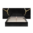 Best Master Furniture Trevello Modern Queen Bed Frame (Black/Gold)