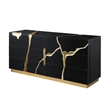 Best Master Furniture Trevello 5-Piece Queen Bed Set (Black/Gold)
