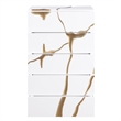 Best Master Furniture Trevello Modern Contemporary 5-Drawer Chest (White/Gold)