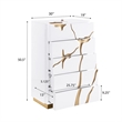 Best Master Furniture Trevello Modern Contemporary 5-Drawer Chest (White/Gold)