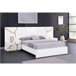 Best Master Furniture Trevello Modern California King Bed Frame (White/Gold)
