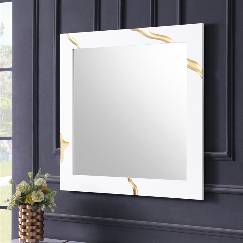 Best Master Furniture Trevello 5-Piece California King Bedroom Set (White/Gold)