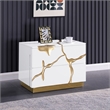 Best Master Furniture Trevello 5-Piece California King Bedroom Set (White/Gold)