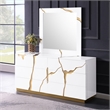 Best Master Furniture Trevello 5-Piece California King Bedroom Set (White/Gold)