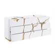 Best Master Furniture Trevello 5-Piece California King Bedroom Set (White/Gold)