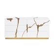 Best Master Furniture Trevello Modern 6-Drawer Dresser (White/Gold)