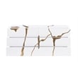 Best Master Furniture Trevello Modern 6-Drawer Dresser (White/Gold)