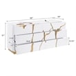 Best Master Furniture Trevello Modern 6-Drawer Dresser (White/Gold)