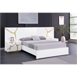 Best Master Furniture Trevello Modern Eastern King Bed Frame (White/Gold)