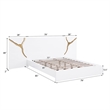 Best Master Furniture Trevello Modern Eastern King Bed Frame (White/Gold)