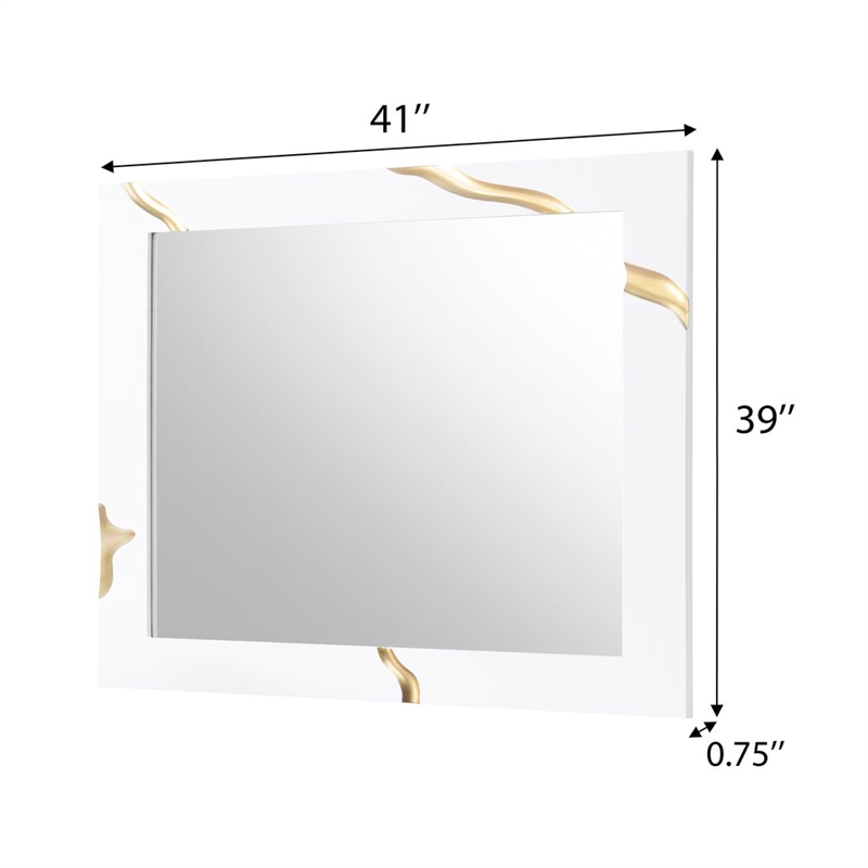 Best Master Furniture Trevello 5-Piece Eastern King Bed Set (White/Gold)