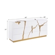 Best Master Furniture Trevello 5-Piece Eastern King Bed Set (White/Gold)