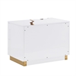 Best Master Furniture Trevello Modern Nightstand (White/Gold)