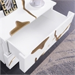 Best Master Furniture Trevello Modern Nightstand (White/Gold)