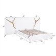 Best Master Furniture Trevello Modern Queen Bed Frame (White/Gold)