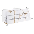 Best Master Furniture Trevello 5-Piece Queen Bed Set (White/Gold)