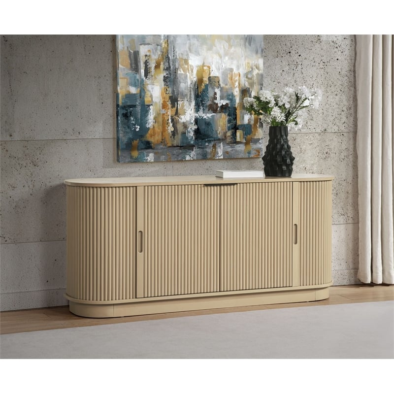 Best Master Furniture Halcrest Mid-Century Sideboard (Light Oak)