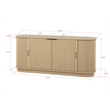 Best Master Furniture Halcrest Mid-Century Sideboard (Light Oak)