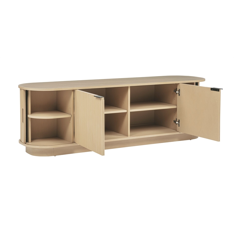 Best Master Furniture Halcrest Mid-Century TV Stand (Light Oak)