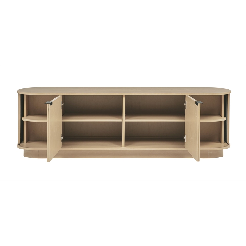 Best Master Furniture Halcrest Mid-Century TV Stand (Light Oak)
