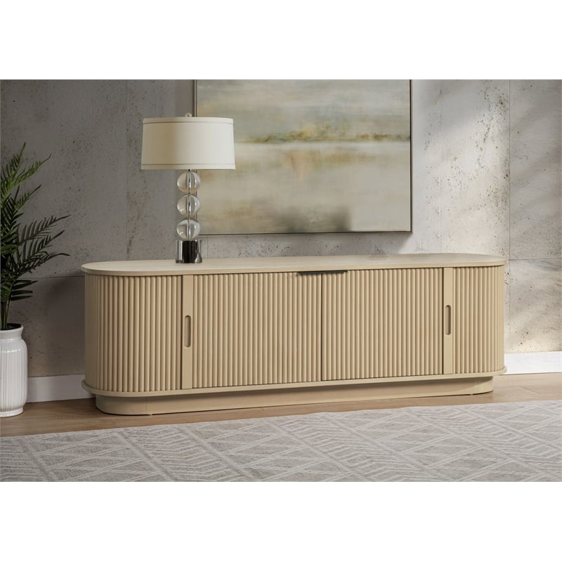 Best Master Furniture Halcrest Mid-Century TV Stand (Light Oak)