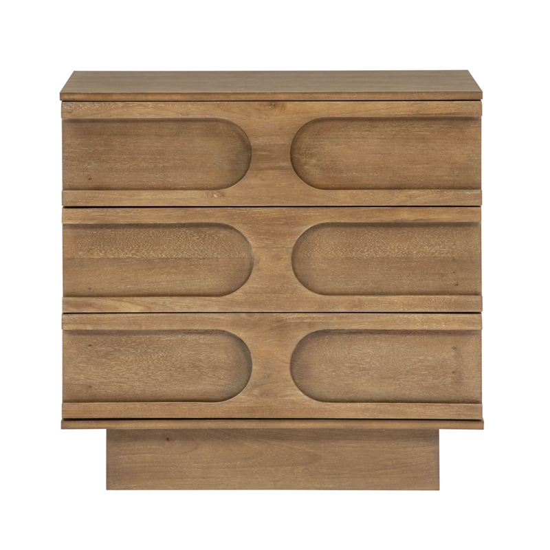 Best Master Furniture Capri 3-Drawer Accent Cabinet (Brown)