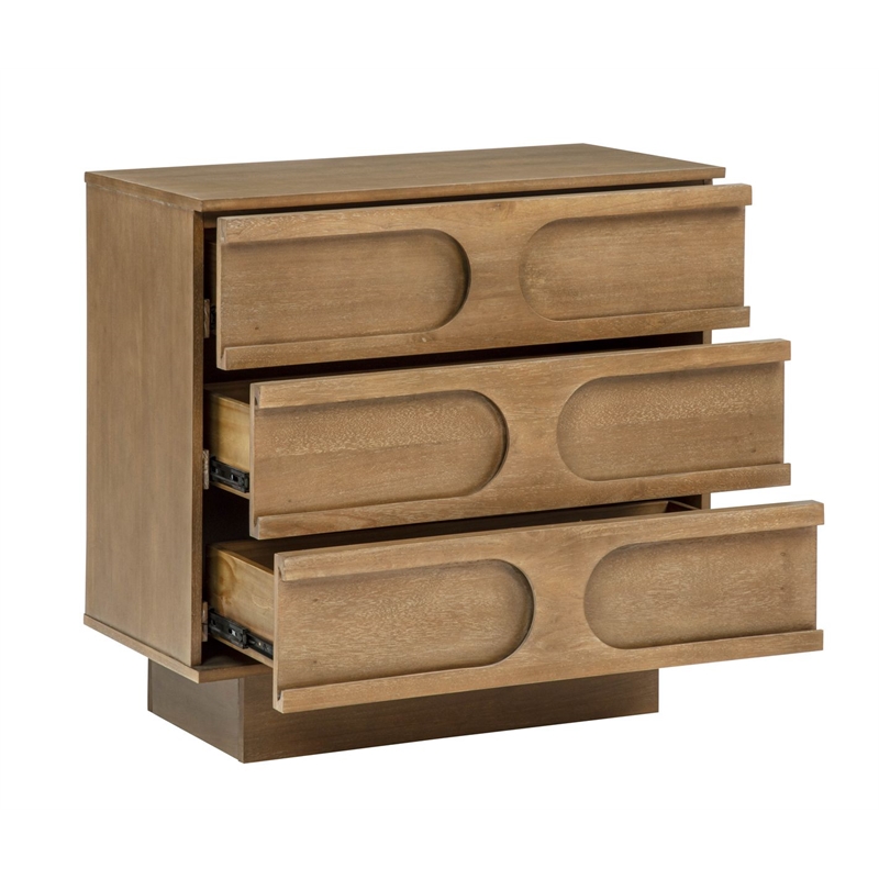 Best Master Furniture Capri 3-Drawer Accent Cabinet (Brown)