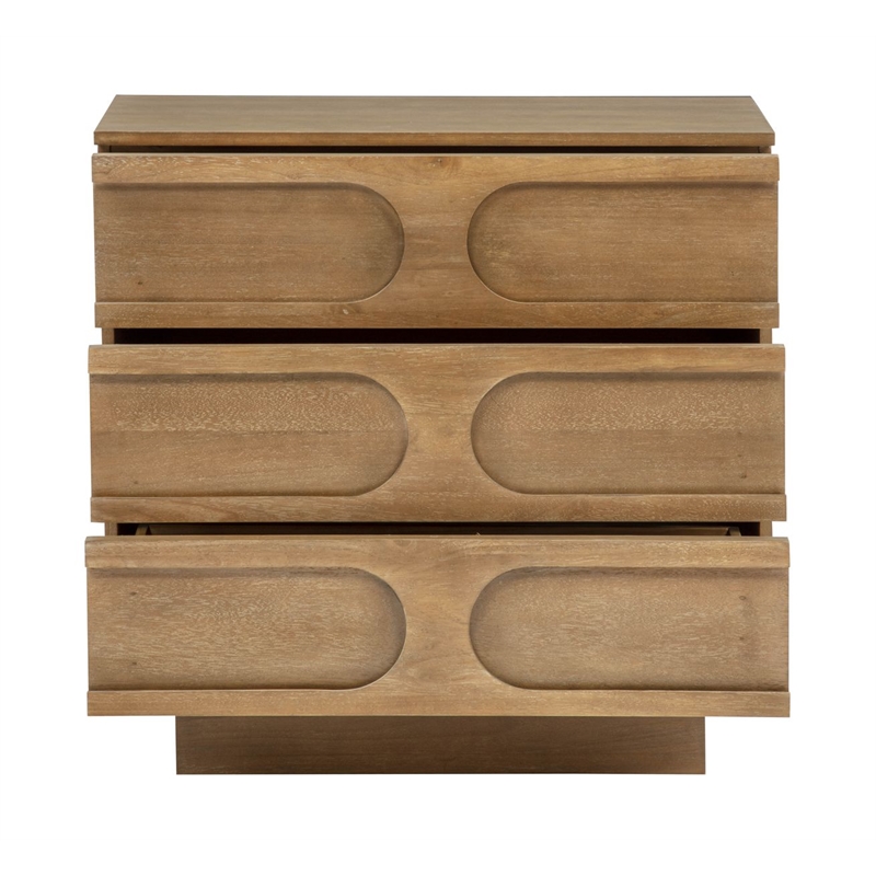 Best Master Furniture Capri 3-Drawer Accent Cabinet (Brown)