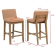 Best Master Furniture Creston Faux Leather Bar Chairs (Brown) - Set of 2