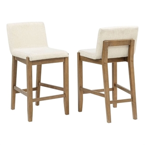 Best Master Furniture Creston Fabric Bar Chairs (Beige) - Set of 2