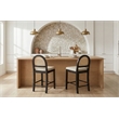 Best Master Furniture Calix Fabric Bar Chairs (Beige/Black) - Set of 2