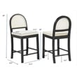 Best Master Furniture Calix Fabric Bar Chairs (Beige/Black) - Set of 2