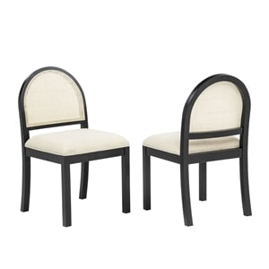 Best Master Furniture Daxon Fabric Dining Chairs (Beige/Black) - Set of 2