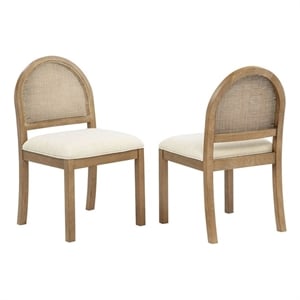 Best Master Furniture Daxon Fabric Dining Chairs (Beige/Brown) - Set of 2