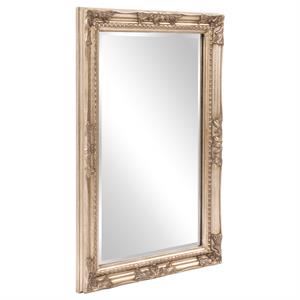 howard elliott queen ann rectangular frame wood mirror in antique silver leaf