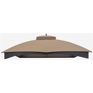 cloud mountain 10x12 polyester replacement canopy in brown