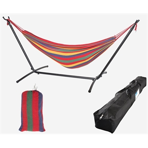 cloud mountain double hammock with stainless steel stand heavy duty