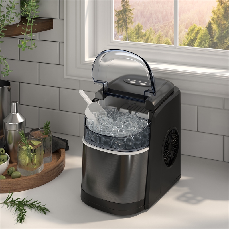 Dropship Electric Countertop Ice Maker With Ice Scoop Basket Self