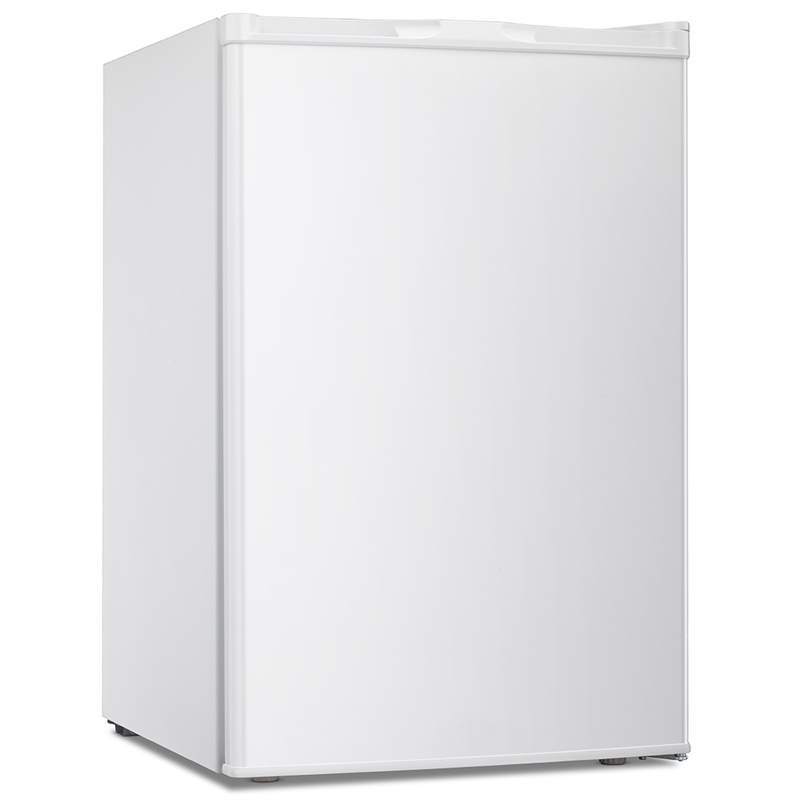 Upright Freezer 3.2 Cubic Feet Compact Freezing Machine Stainless Steel White