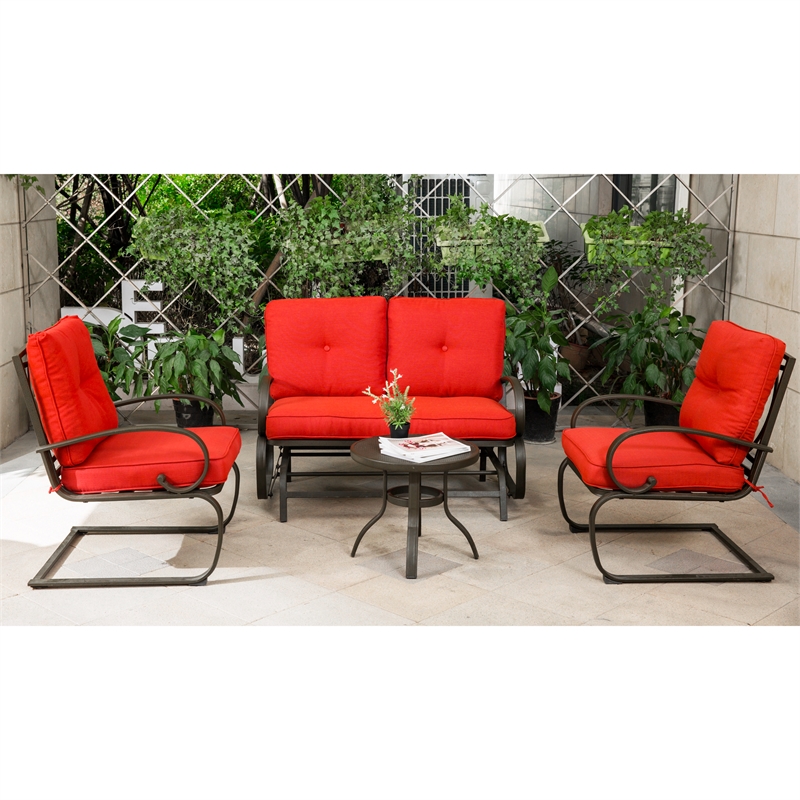 cloud mountain wrought iron patio conversation set