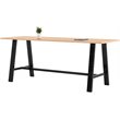 KFI Midtown 3' x 9' Wood Top Bar Height Conference Table in Maple