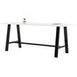 KFI Midtown 3' x 9' Wood Top Bar Height Conference Table in Designer White