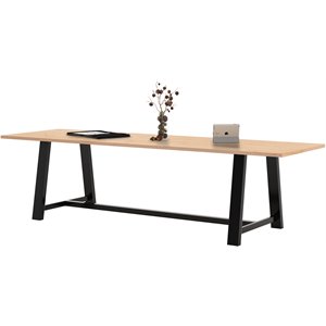 KFI Midtown 3' x 10' Wood Top Standard Height Conference Table in Maple