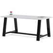 KFI Midtown 3' x 6' Wood Top Standard Height Conference Table in Fashion Gray