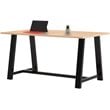 KFI Midtown 3' x 6' Wood Top Counter Height Conference Table in Maple