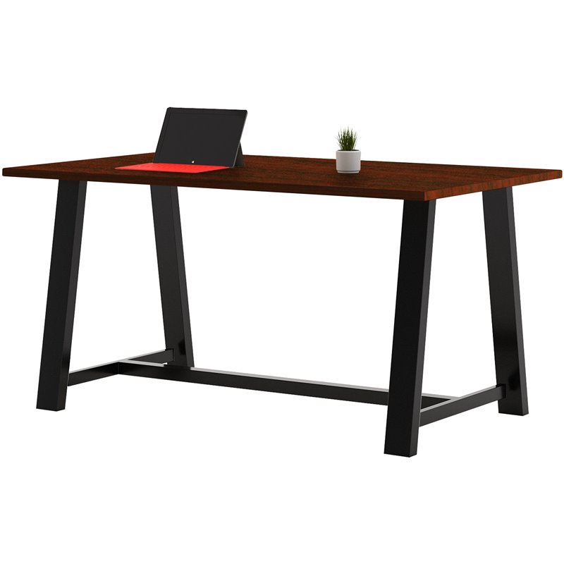 KFI Midtown 3' x 6' Wood Top Counter Height Conference Table in Mahogany