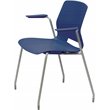 Olio Designs Lola Plastic Stackable Arm Chair in Navy