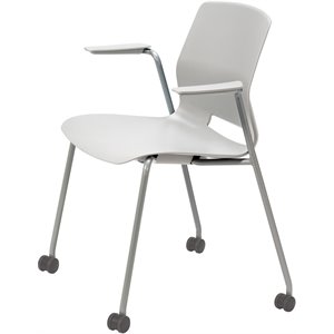 olio designs lola plastic stackable mobile arm chair