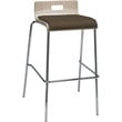 KFI JIVE 30&quot Stylish Wooden Low Back Fabric Seat Bar Stool in Natural and Fudge
