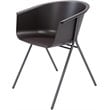 Olio Designs Tee Plastic Guest Arm Chair in Black Coffee